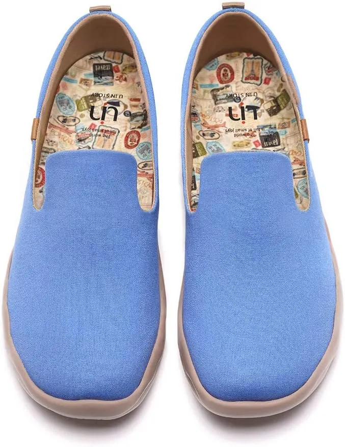 UIN Men's Slip Ons Color Loafers Canvas Lightweight Sneakers Walking Casual Art Painted Travel Shoes