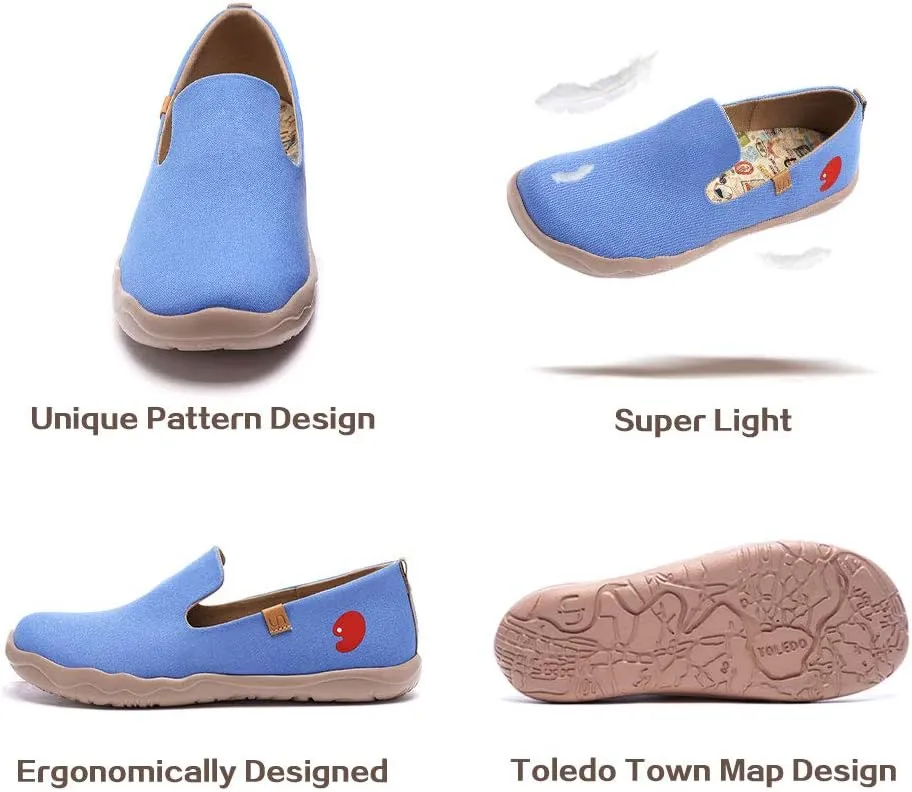 UIN Men's Slip Ons Color Loafers Canvas Lightweight Sneakers Walking Casual Art Painted Travel Shoes