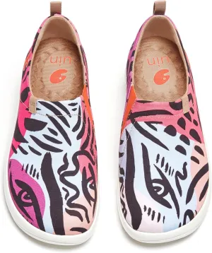 UIN Women's Loafers Slip Ons Casual Art Painted Travel Comfort Shoes Toledo III
