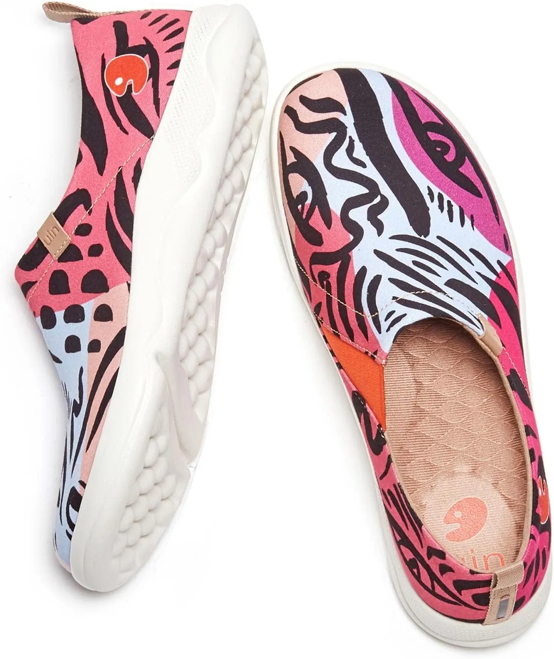 UIN Women's Loafers Slip Ons Casual Art Painted Travel Comfort Shoes Toledo III