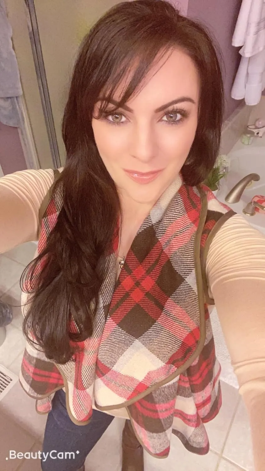Unidear Womens Buffalo Plaid Vest Casual Lapel Open Front Sleeveless Cardigan Jacket Coat with Pockets