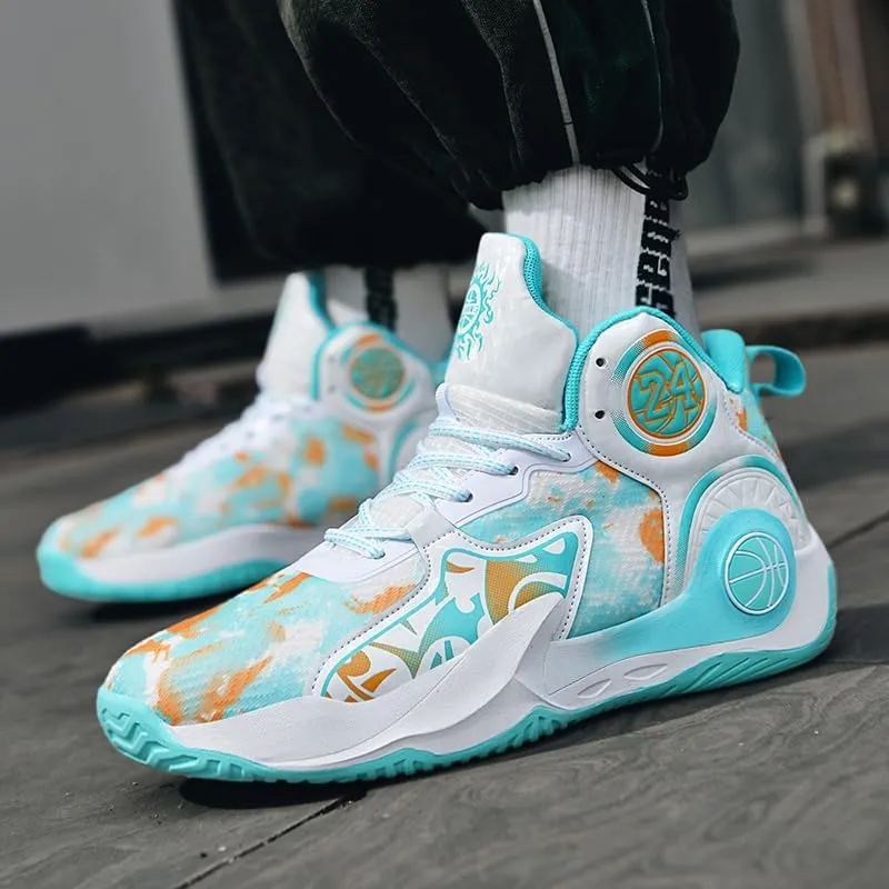 Unisex High Top Basketball Shoes Women's Shoes Men's Shoes Breathable Non Slip Outdoor Sneakers Cushioning Workout Shoes for Fitness