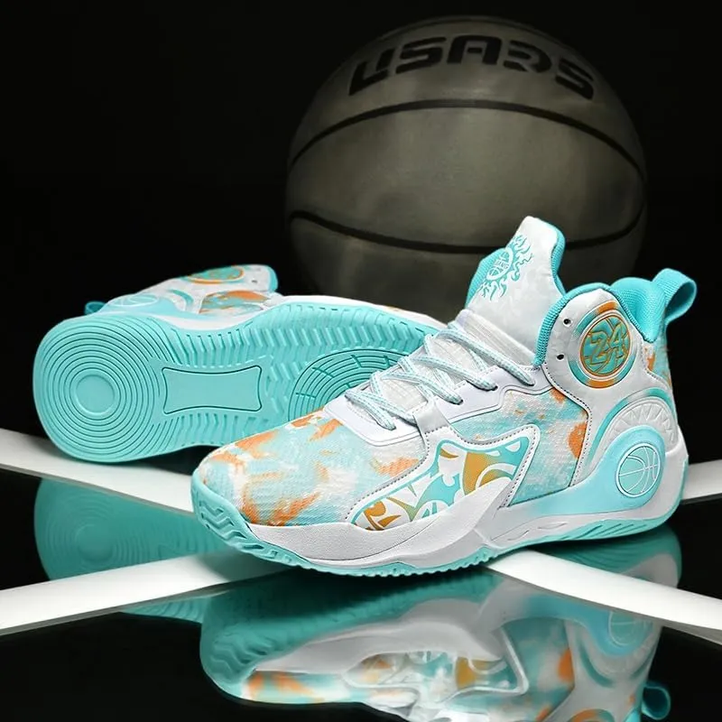 Unisex High Top Basketball Shoes Women's Shoes Men's Shoes Breathable Non Slip Outdoor Sneakers Cushioning Workout Shoes for Fitness
