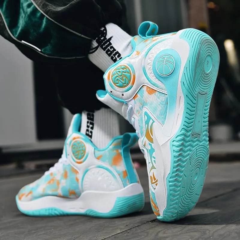 Unisex High Top Basketball Shoes Women's Shoes Men's Shoes Breathable Non Slip Outdoor Sneakers Cushioning Workout Shoes for Fitness