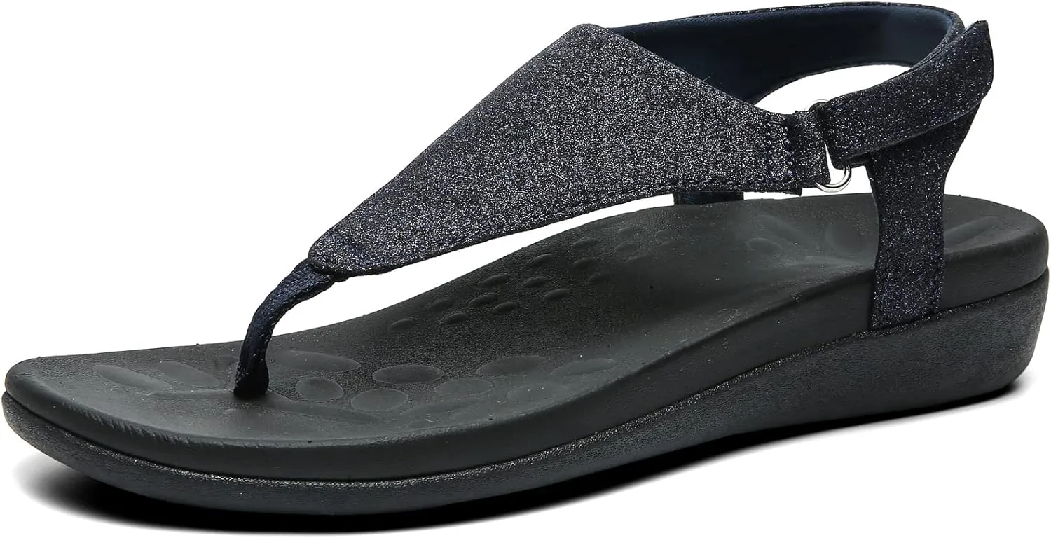 UTENAG Womens Arch Support Sandals Orthotic Adjustable Thong Flip Flops Shoes