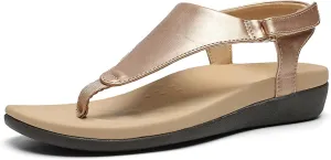 UTENAG Womens Arch Support Sandals Orthotic Adjustable Thong Flip Flops Shoes