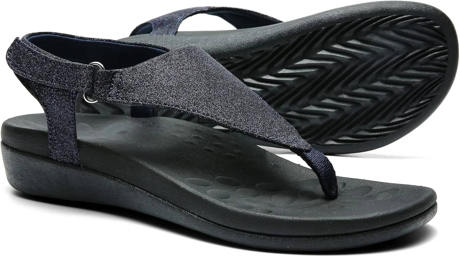 UTENAG Womens Arch Support Sandals Orthotic Adjustable Thong Flip Flops Shoes