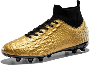 VAXAV Unisex's Fashion Sports High-Top FG Trainers Cleats Football Sneakers Long Studs AG Soccer Shoes