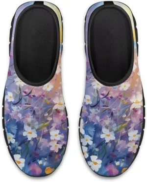 Walking Sneakers for Women Casual Slip On Shoes Black