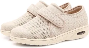W&LESVAGO Breathable Lightweight Adjustable Diabetic Shoes Wide Width Air Cushion Walking Sneakers for Women Swollen Feet