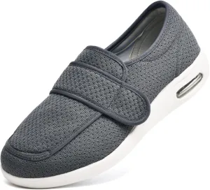 W&LESVAGO Women's Wide Width Diabetic Shoes with Adjustable Closures Easy On/Off, Breathable Lightweight Comfortable Walking Sneakers for Edema Swollen Feet Summer
