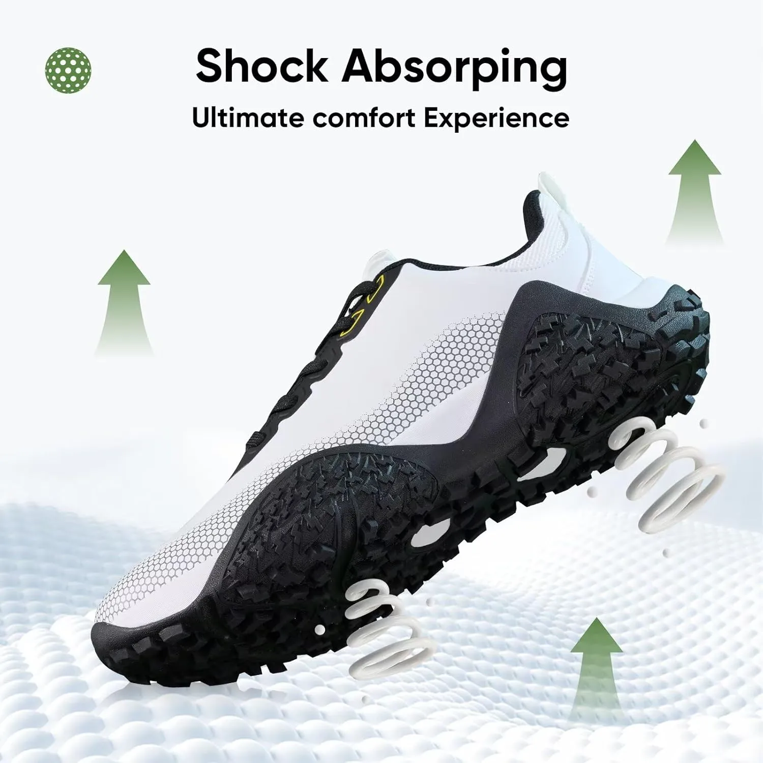 Wide Golf Shoes for Men Spikeless Professional Outdoor Waterproof Golfing Footwears Sneakers with Arch Support
