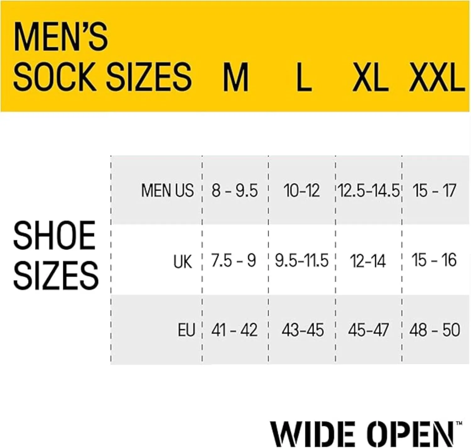 Wide Open Micro Crew Men's Merino Wool Socks - Everyday Wide Socks for Wide Feet
