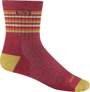Wide Open Micro Crew Women's Merino Wool Socks - Multi Stripe Everyday Wide Ankle Socks for Wide Feet