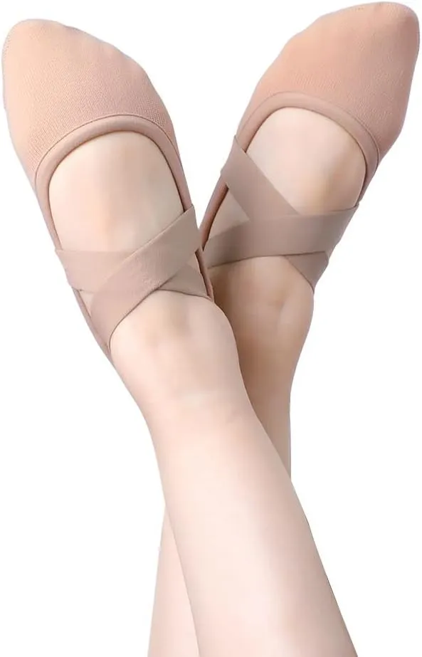Woman Ballet Flats Shoes Ballet Shoes Kids Dancing Slippers Girls Elastic Soft Dance Shoes High Stretch Women Ballet Slippers(34)