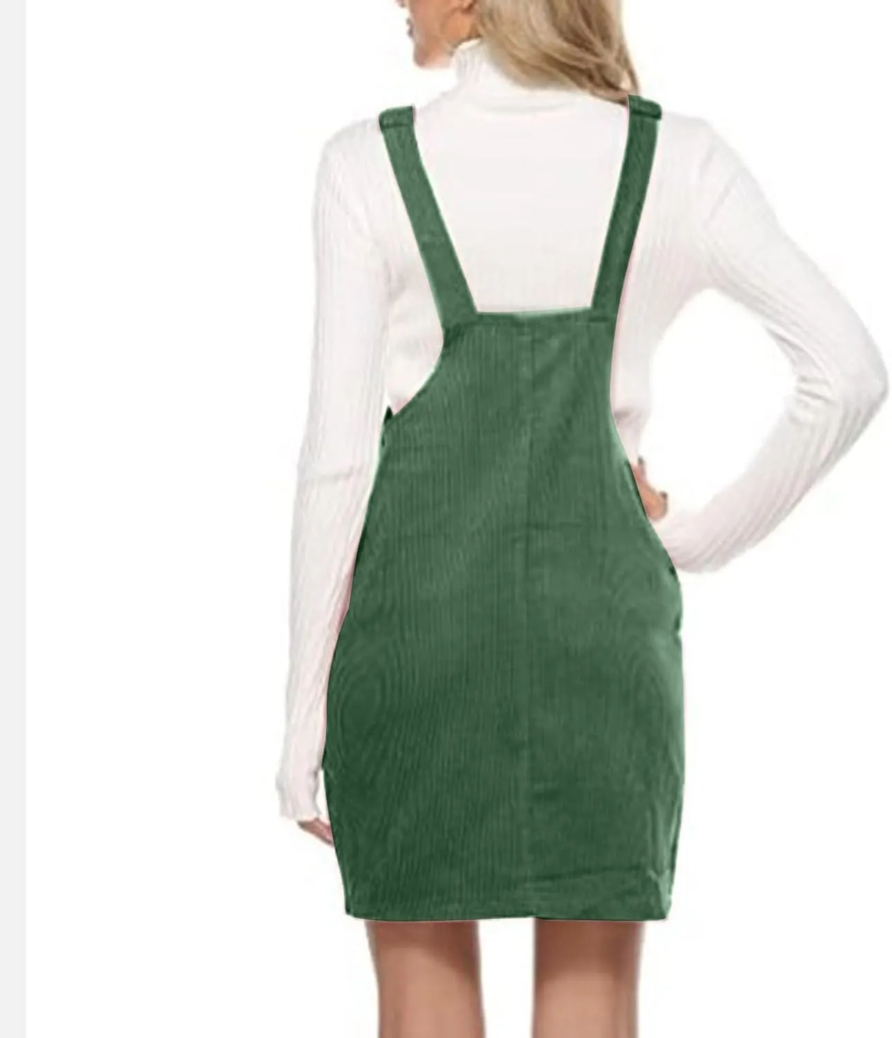 Women Casual Corduroy Overalls Dress Summer Loose Rompers Adjustable Straps Jean Dress Praty Girls Graduation Mini Dresses