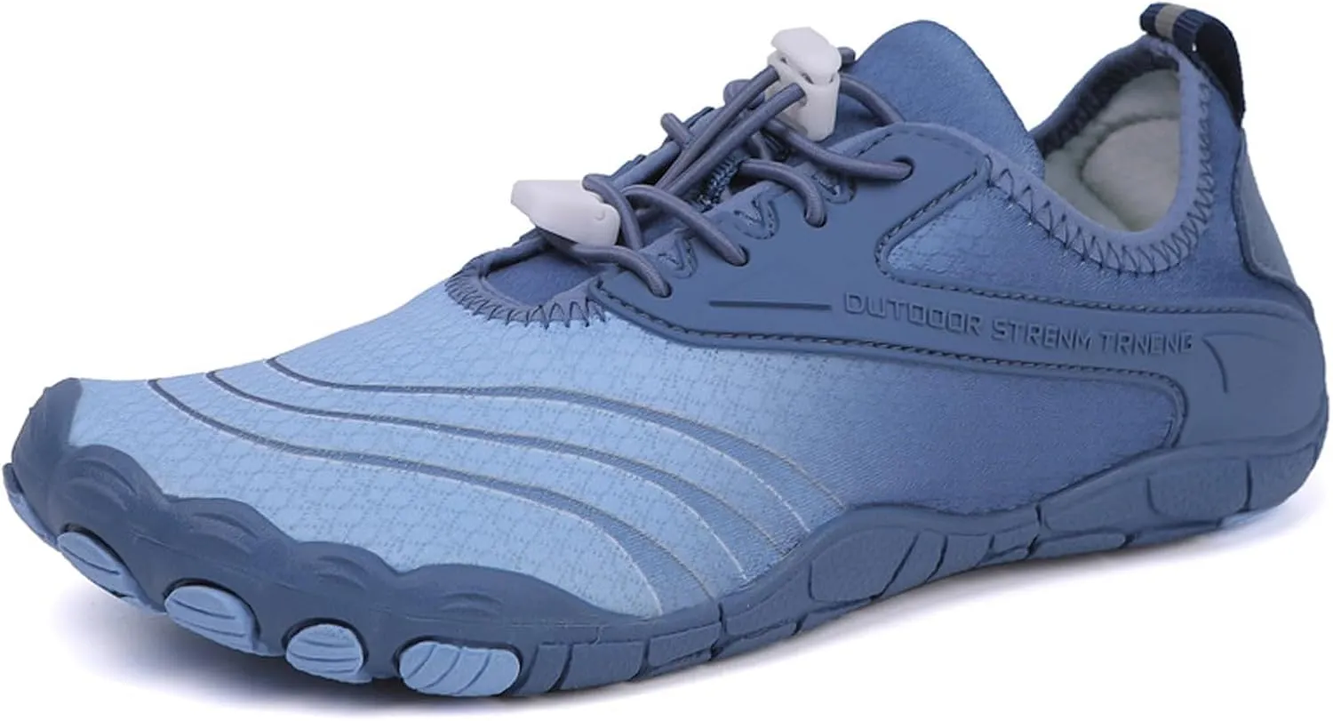 Women Men Barefoot Shoes Weightlifting Shoes Slip on Walking Sneakers Water Shoes for Hiking Walking Swim(Size:11,Color:Blue)