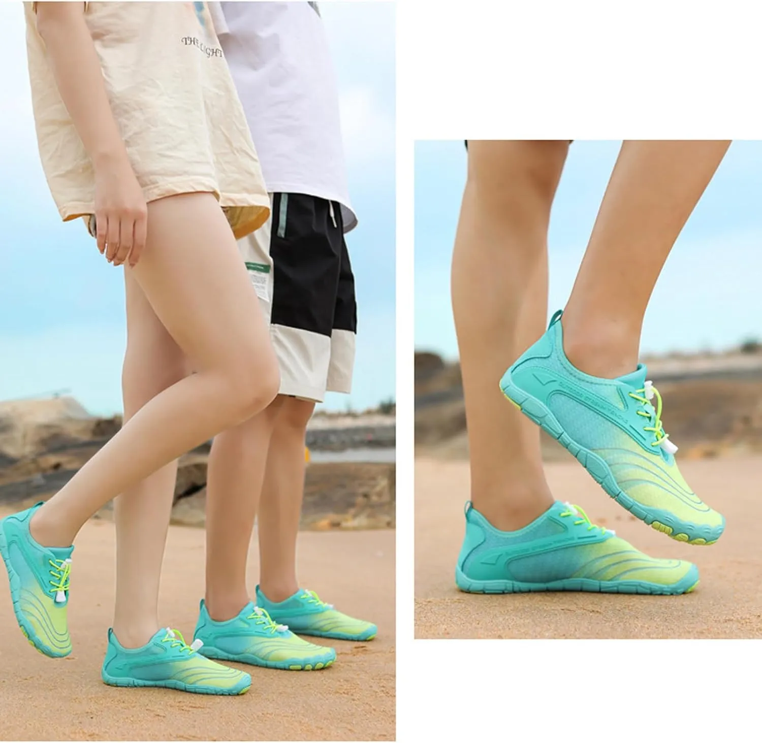 Women Men Barefoot Shoes Weightlifting Shoes Slip on Walking Sneakers Water Shoes for Hiking Walking Swim(Size:11,Color:Blue)