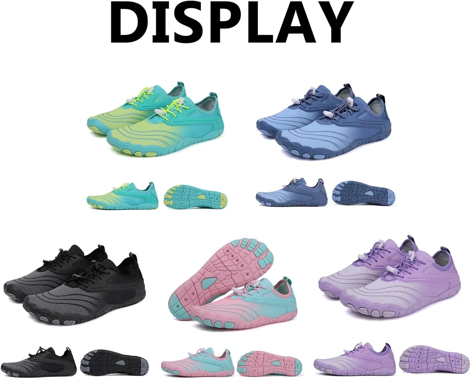 Women Men Barefoot Shoes Weightlifting Shoes Slip on Walking Sneakers Water Shoes for Hiking Walking Swim(Size:11,Color:Blue)