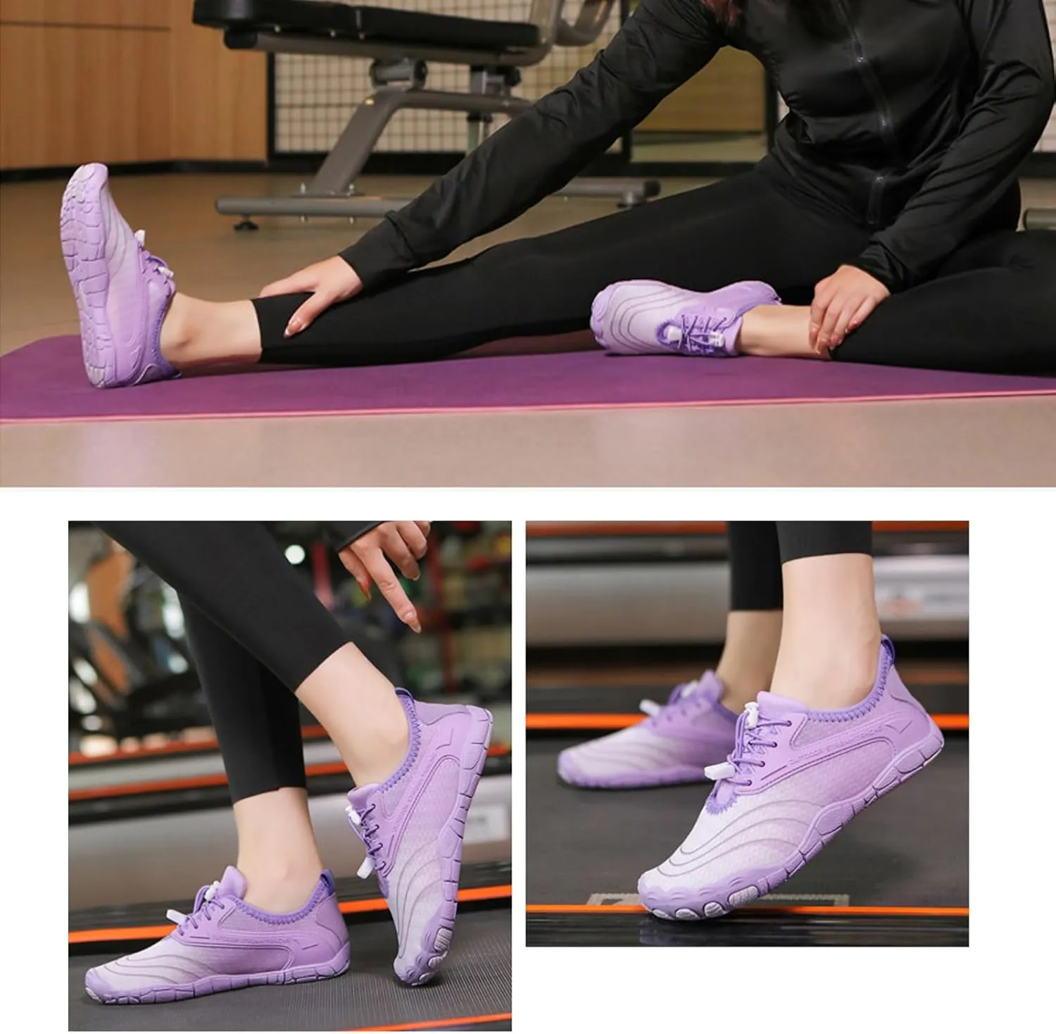 Women Men Barefoot Shoes Weightlifting Shoes Slip on Walking Sneakers Water Shoes for Hiking Walking Swim(Size:11,Color:Blue)
