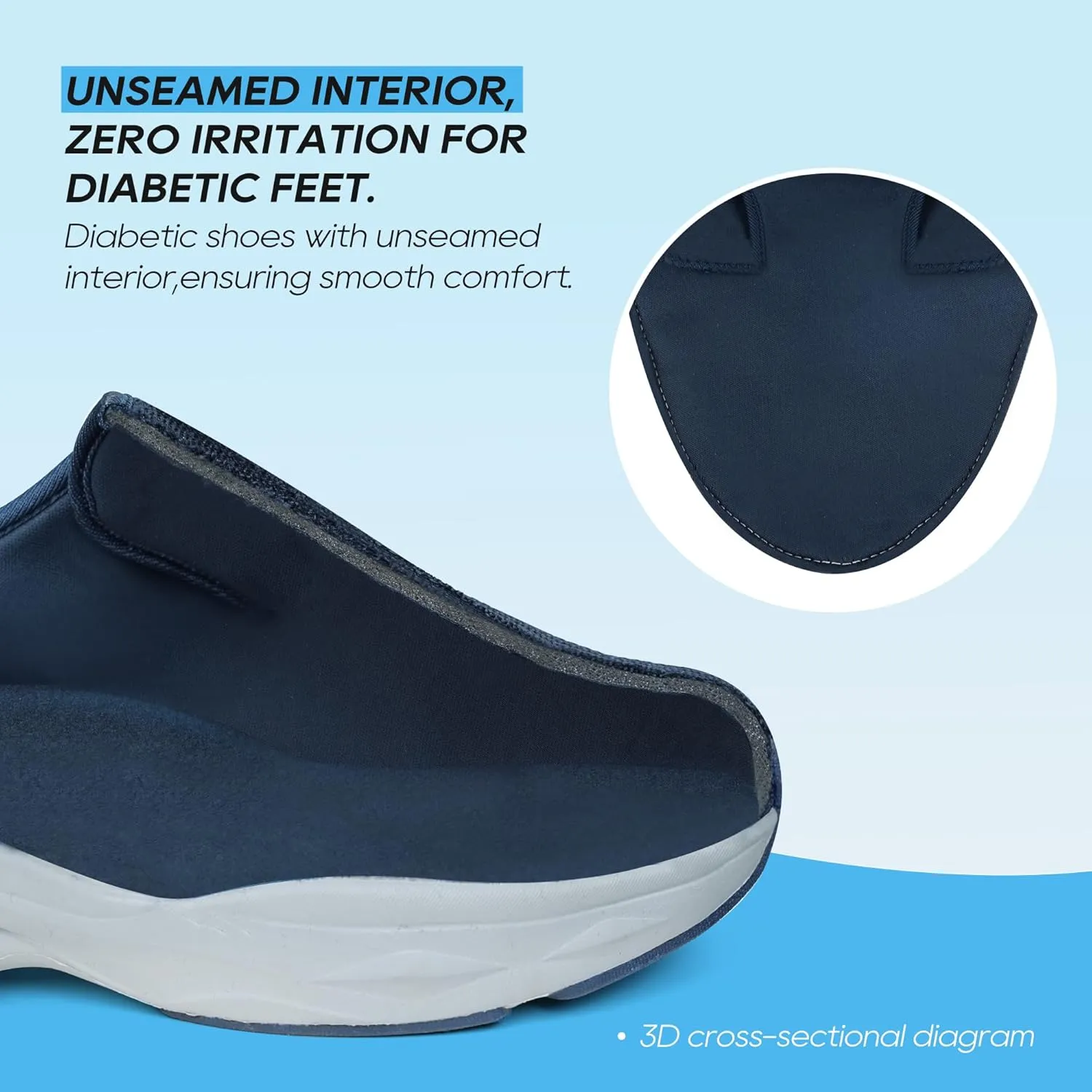 Women Orthopedic Diabetic Walking Sneakers Swollen Feet Shoes