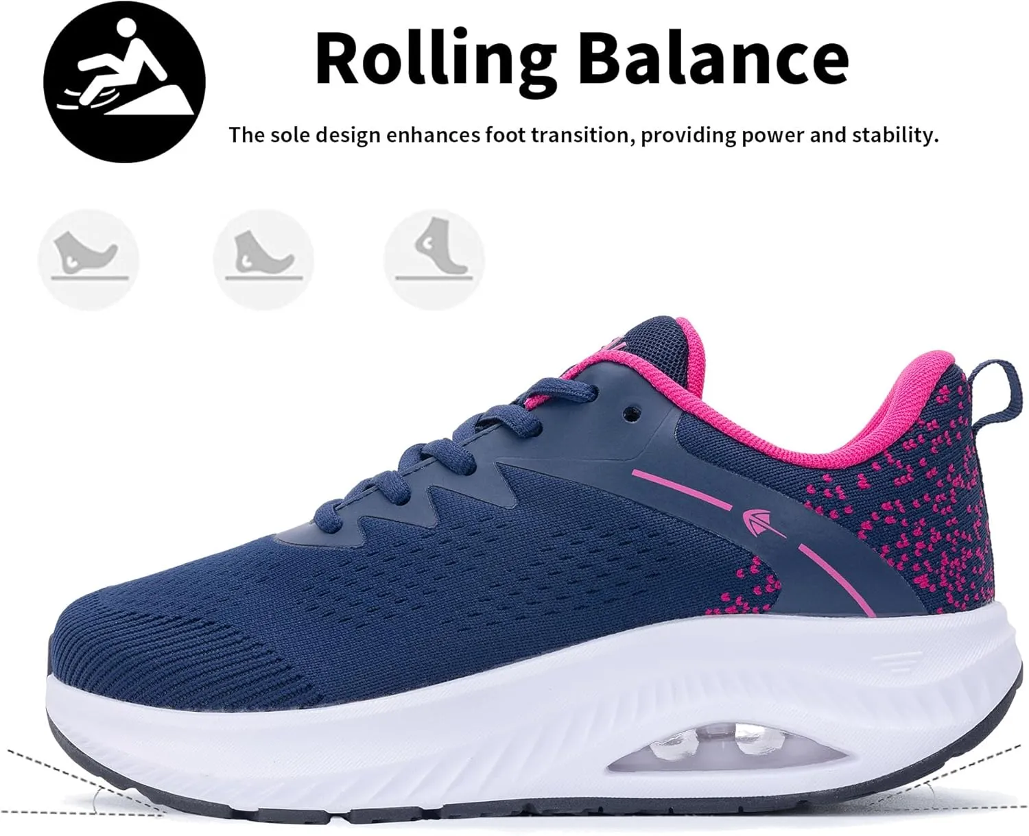 Womens Arch Support Walking Shoes Wide Toe Box Orthotic Sneakers Air Tennis Shoes for Plantar Fasciitis Pain Relief, Size 6-11