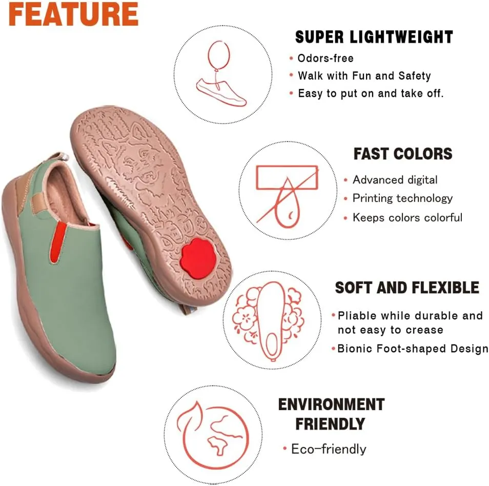 Women's Art Travel Shoes Slip On Casual Cozy Loafers Lightweight Comfort Fashion Walking Sneaker