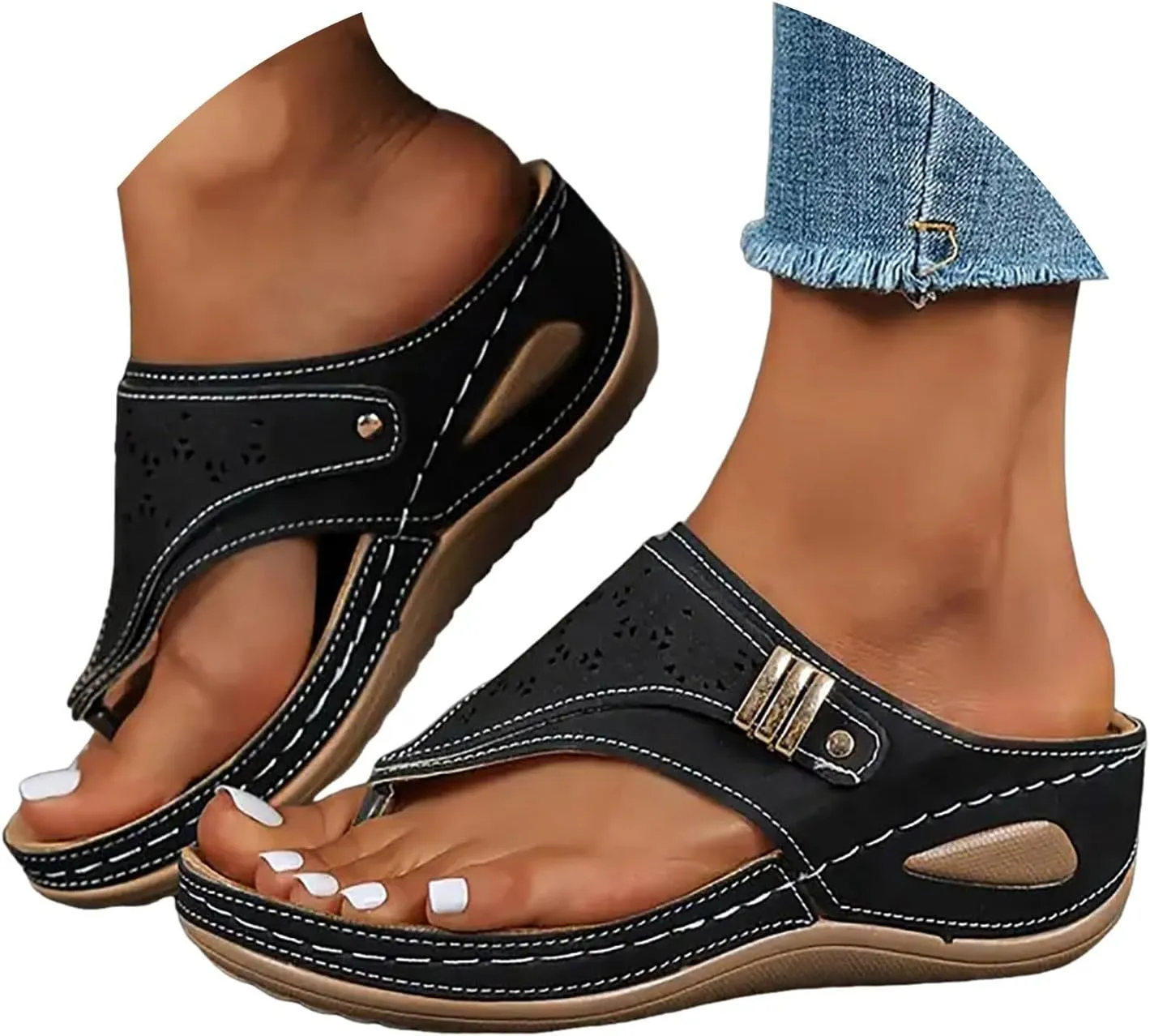 Women's Breathable Mesh Sports Sandals,Mesh Comfort Durable Non Slip Sole Casual Versatile Open Toe Beach Slides with Low Platform Heel Casual Beach Slides for Summer Comfort