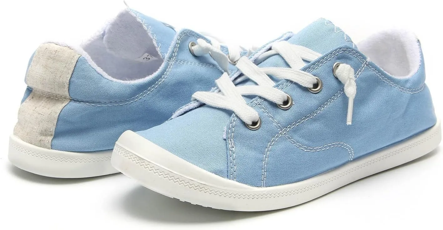 Women's Canvas Shoes Vulcanize Soft Ladies Autumn Loafers Flat Shoes Sneakers Casual Shoes for Girls Size 12