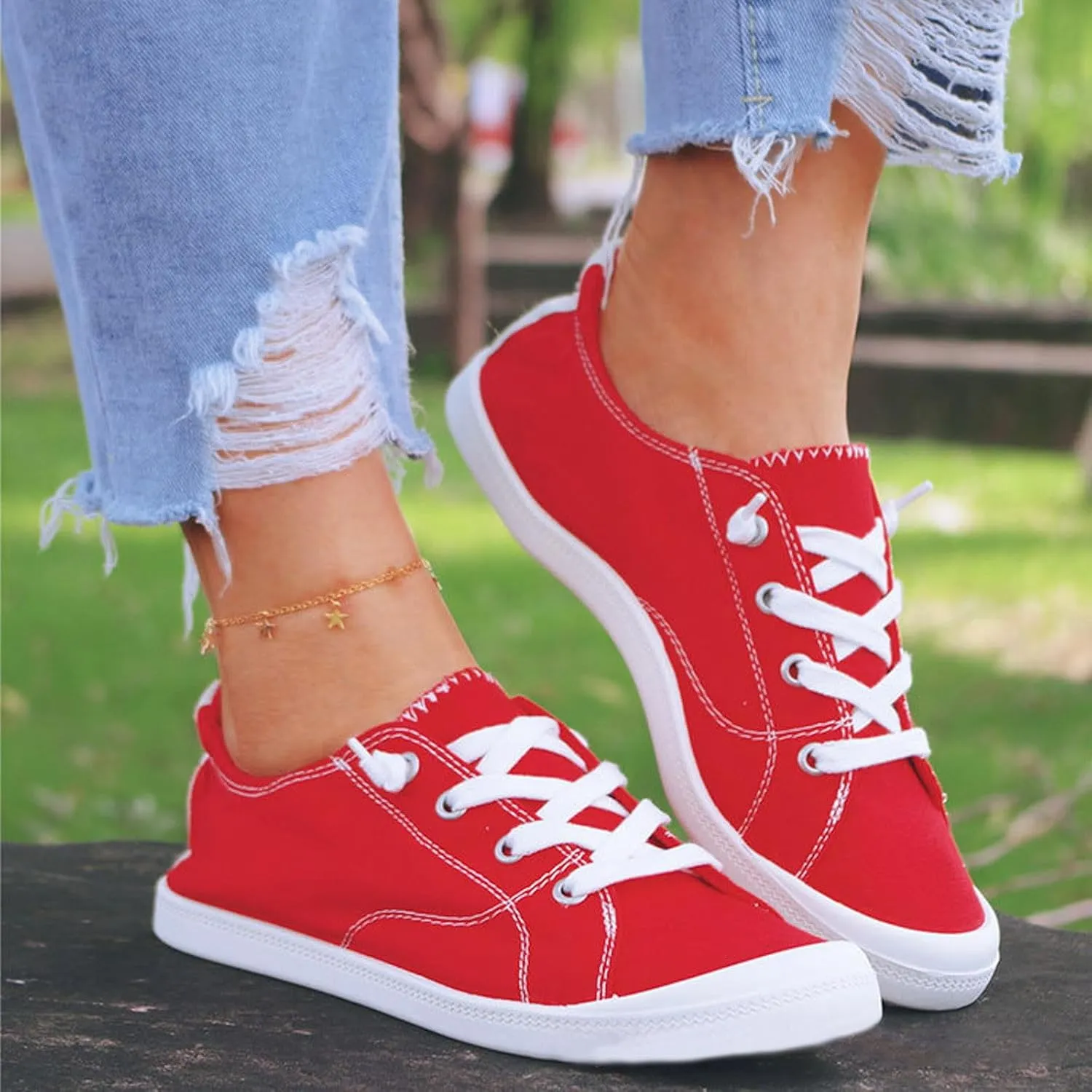 Women's Canvas Shoes Vulcanize Soft Ladies Autumn Loafers Flat Shoes Sneakers Casual Shoes for Girls Size 12