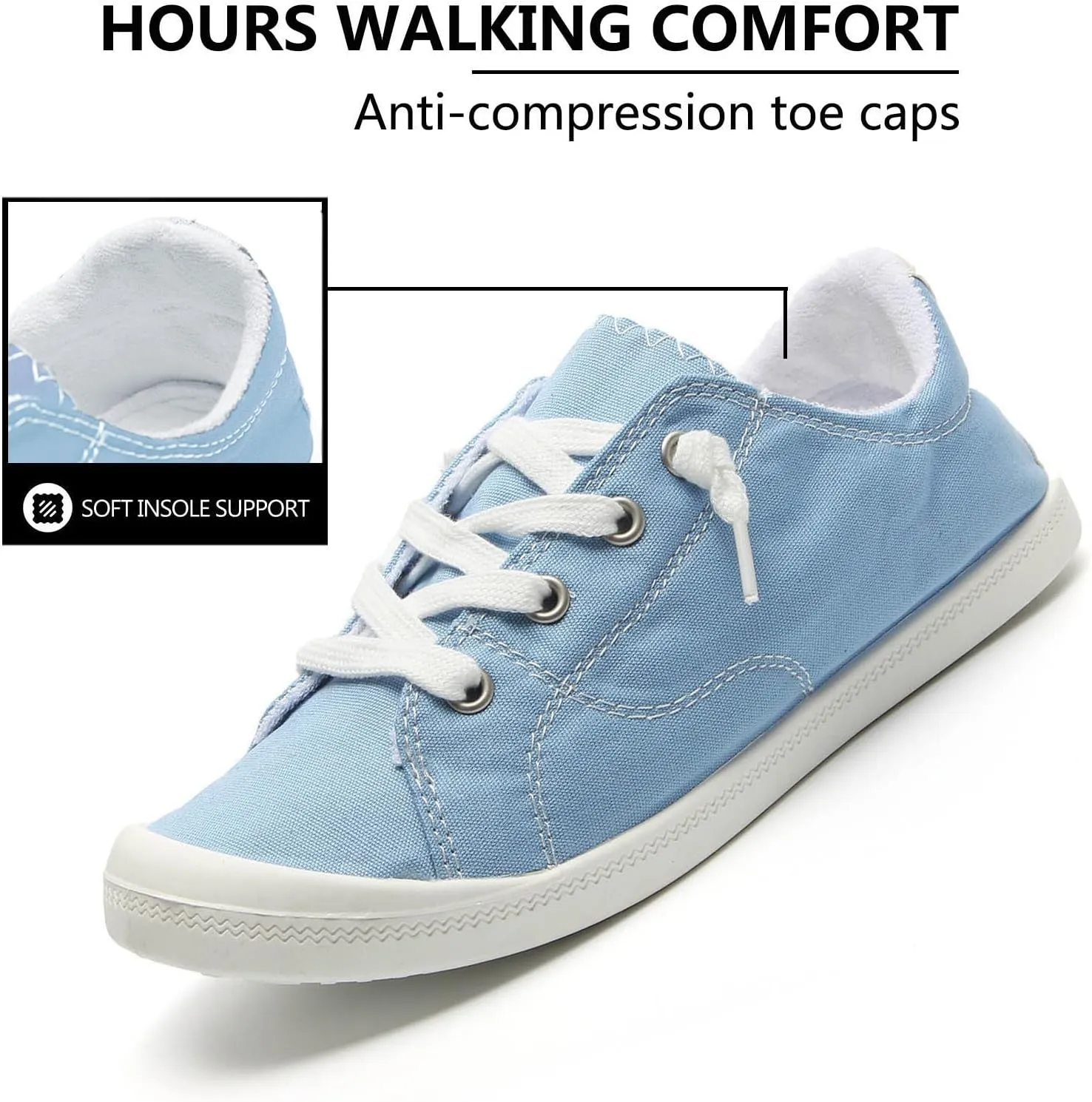 Women's Canvas Shoes Vulcanize Soft Ladies Autumn Loafers Flat Shoes Sneakers Casual Shoes for Girls Size 12