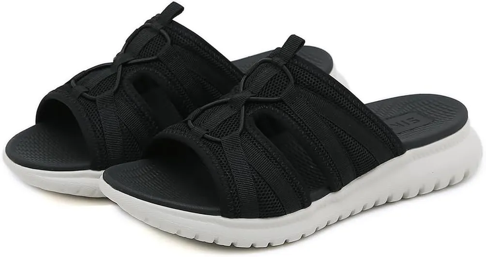 Women's Casual Walking Sports Athletic Slide Sandals Comfortable Slip On Yoga Mat Outdoor Lightweight Summer Beach Slippers