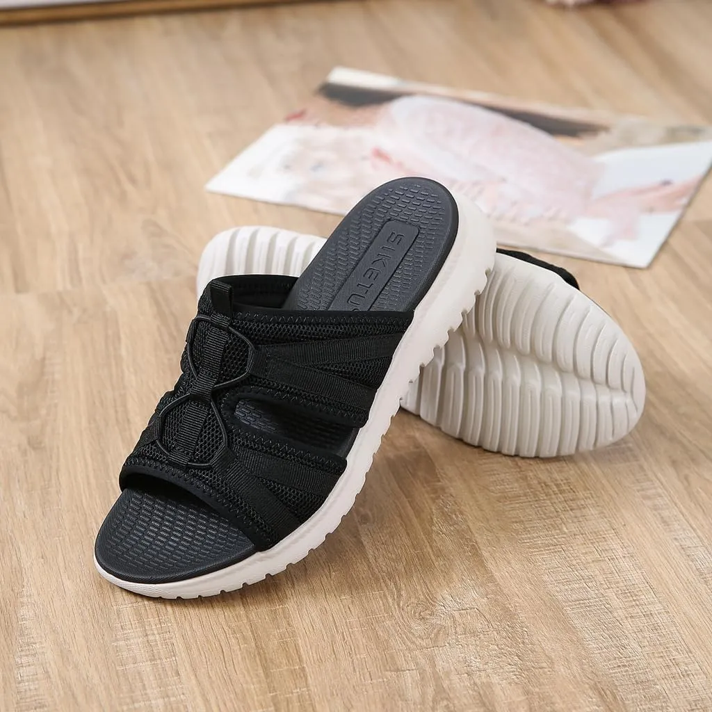 Women's Casual Walking Sports Athletic Slide Sandals Comfortable Slip On Yoga Mat Outdoor Lightweight Summer Beach Slippers