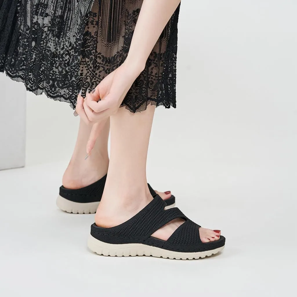 Women's Casual Walking Sports Athletic Slide Sandals Comfortable Slip On Yoga Mat Outdoor Lightweight Summer Beach Slippers