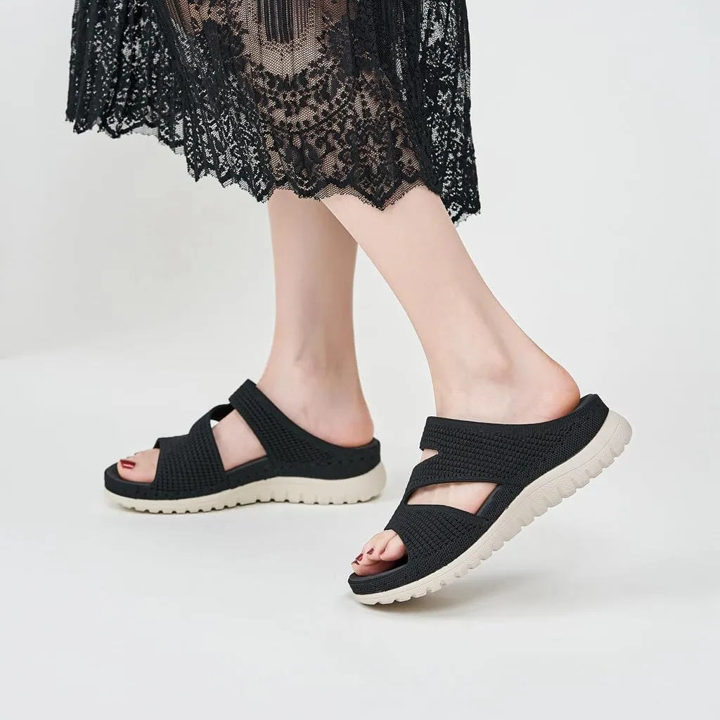 Women's Casual Walking Sports Athletic Slide Sandals Comfortable Slip On Yoga Mat Outdoor Lightweight Summer Beach Slippers