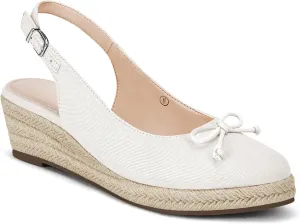 Womens Closed Toe Espadrilles Wedges Shoes Platform Slingback Mid Low Heel Canvas Bow Dress Sandals
