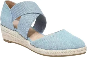 Womens Espadrille Wedge Sandals Fashion Casual Baotou Cross Straps Elastic Band Fisherman Shoes Summer Comfy Plus Size Sandals