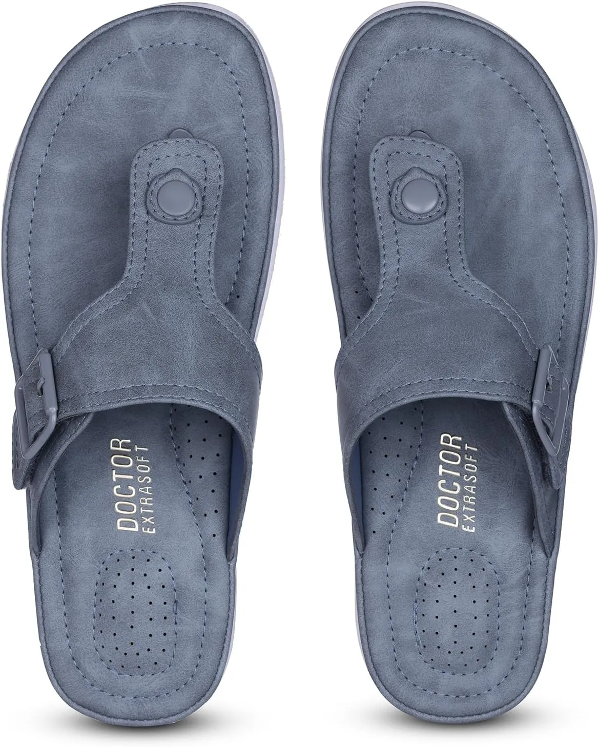 Womens Flat Memory Foam Slippers/Flip-Flops Fashion Stylish Casual Comfortable Diabetic Orthopedic Lightweight Synthetic Slip-on Sandals with Adjustable Buckle for Girls/Ladies D-630