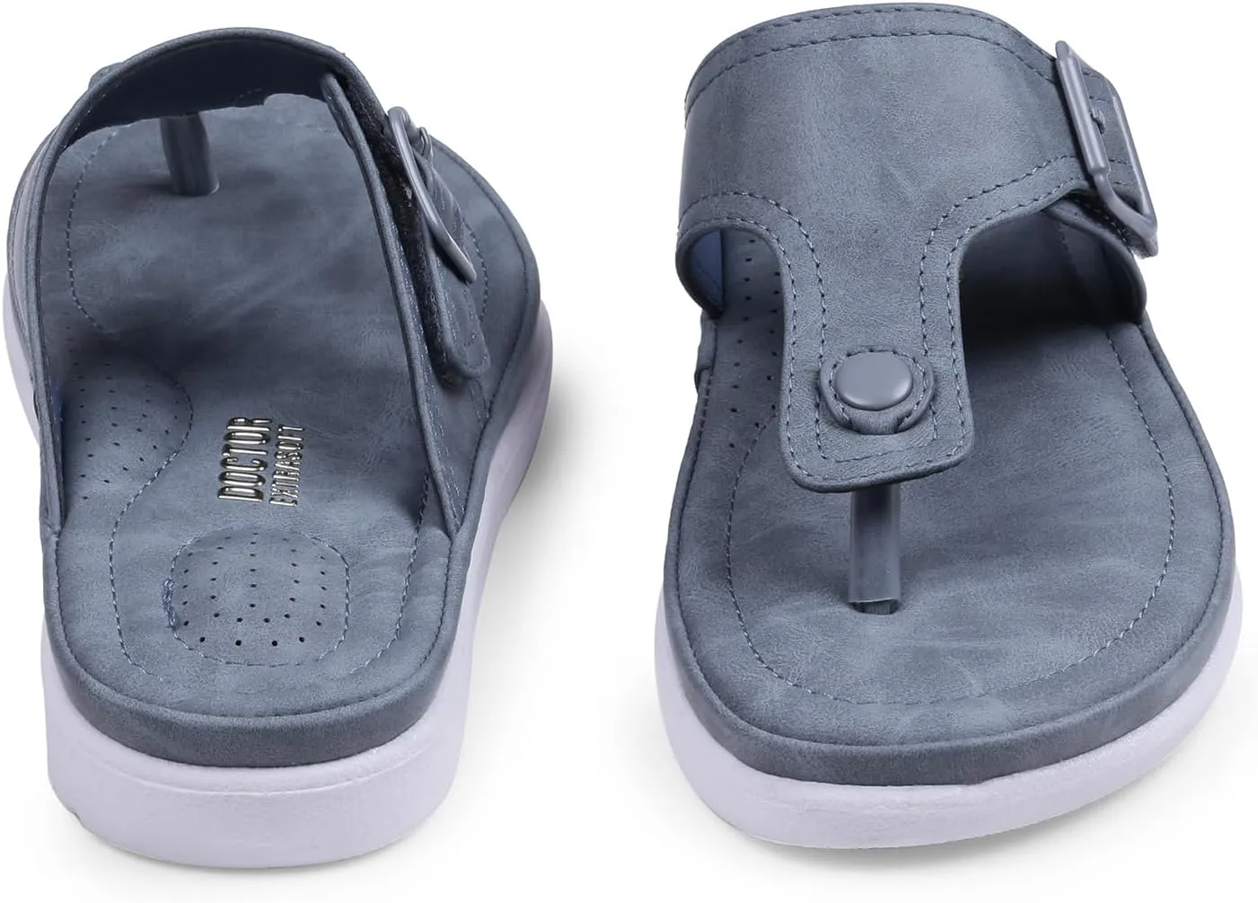 Womens Flat Memory Foam Slippers/Flip-Flops Fashion Stylish Casual Comfortable Diabetic Orthopedic Lightweight Synthetic Slip-on Sandals with Adjustable Buckle for Girls/Ladies D-630