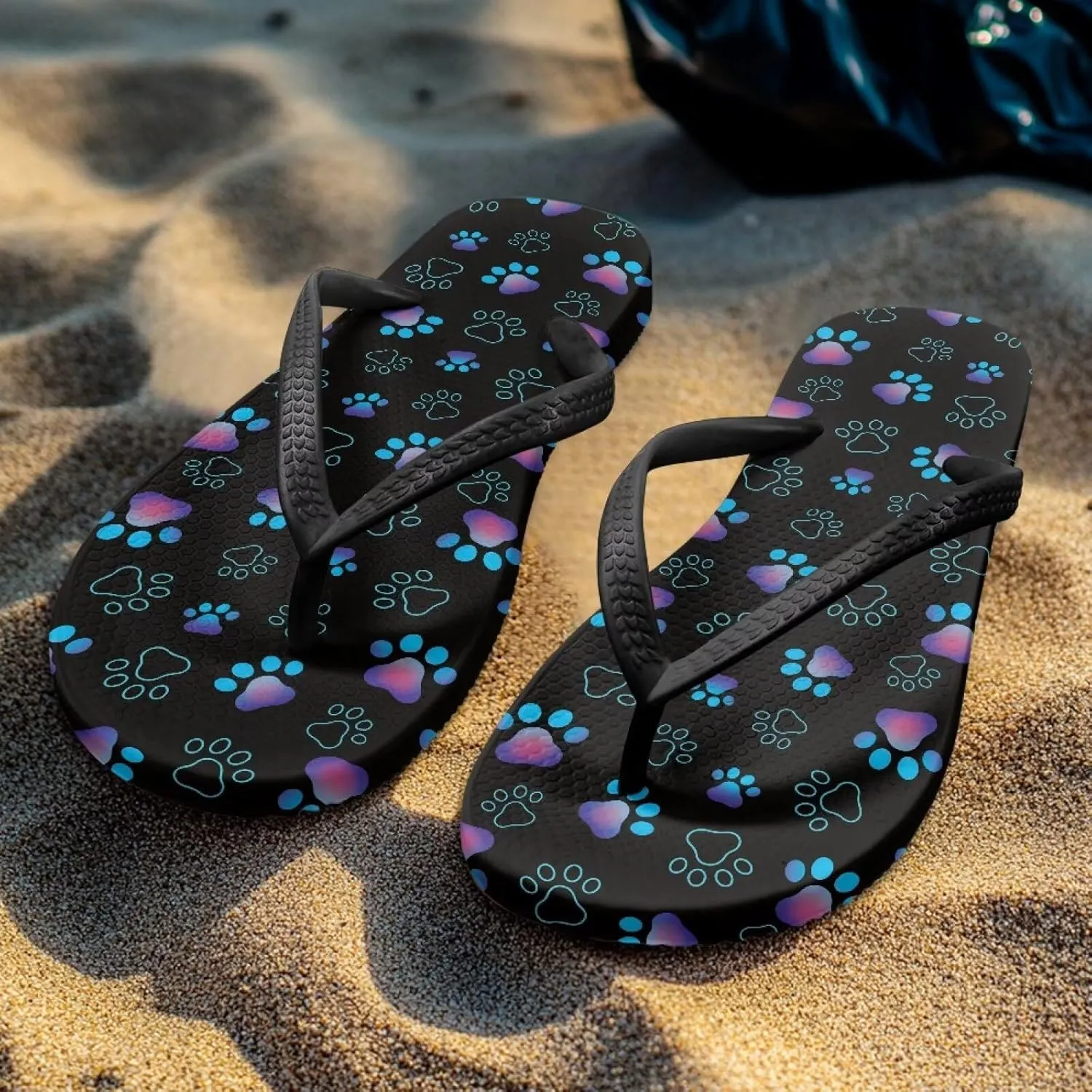 Women's Flip Flops Casual Thong Sandals Slip-On Slides, Shower Shoes with Cushioned Footbed for Walking, Daily Wear