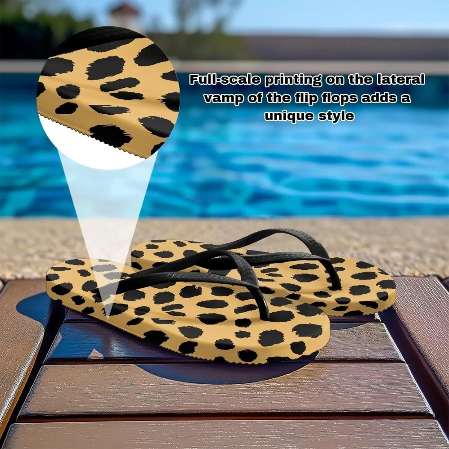 Women's Flip Flops No-Slip Shower Bath Slides Comfortable Casual Summer Beach Thong Sandals for Indoor Outdoor Black Strap Size 5-9