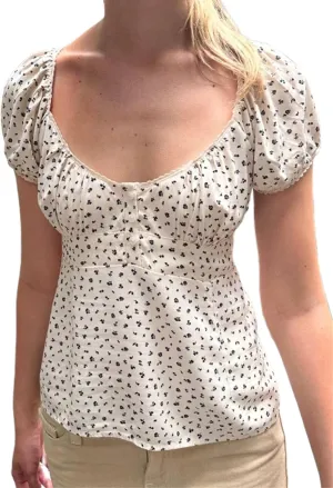 Womens Going Out Crop Tops Backless uff Short Sleeve Babydoll Top Summer Y2k Teen Girls Basics Cute Clothes