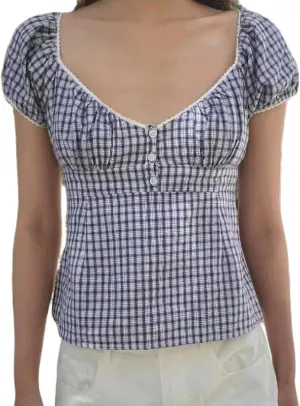 Womens Going Out Crop Tops Backless uff Short Sleeve Babydoll Top Summer Y2k Teen Girls Basics Cute Clothes