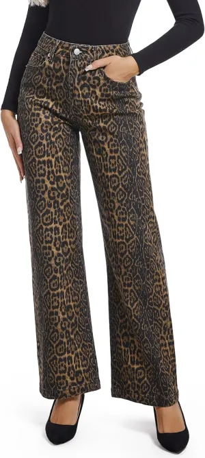 Women's Jeans Straight Leg Casual High Waisted Stretch Trendy Black Pull On Jeans for Women