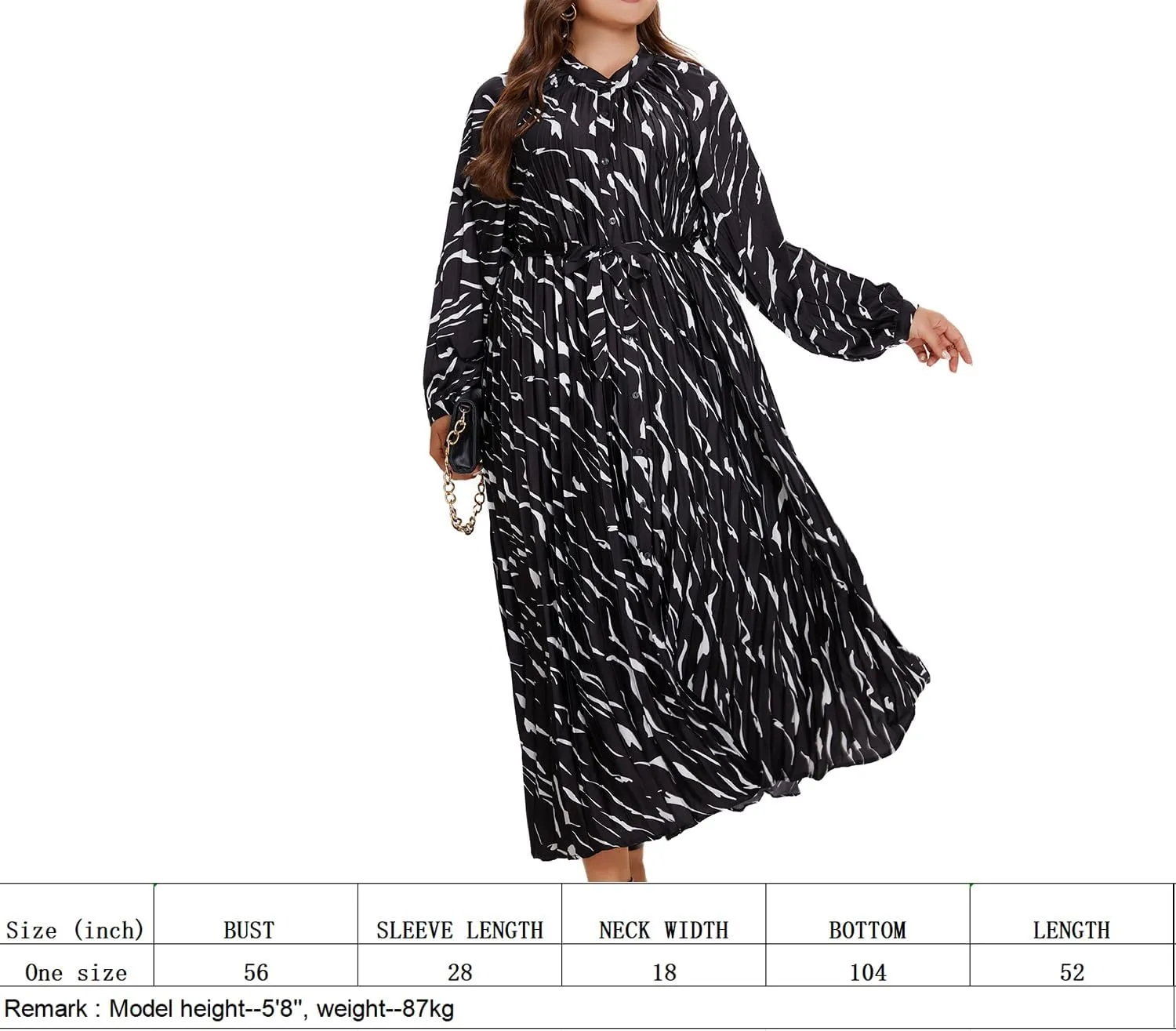 Women's Long Sleeve Maxi Dress Print Flowy Spring Fall Button Down with Belt Cocktail Wedding
