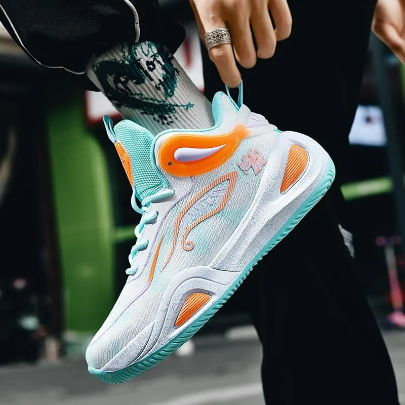 Womens Mens Basketball Shoes Fashion Breathable Athletic Sneakers Lightweight Non Slip Outdoor Sport Volleyball Shoe
