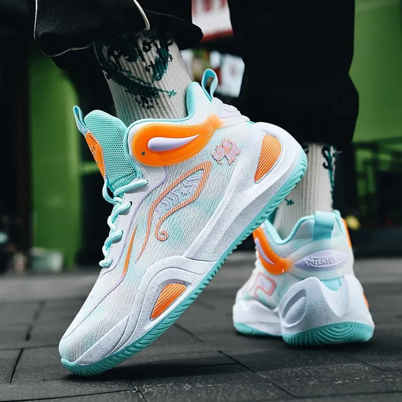 Womens Mens Basketball Shoes Fashion Breathable Athletic Sneakers Lightweight Non Slip Outdoor Sport Volleyball Shoe