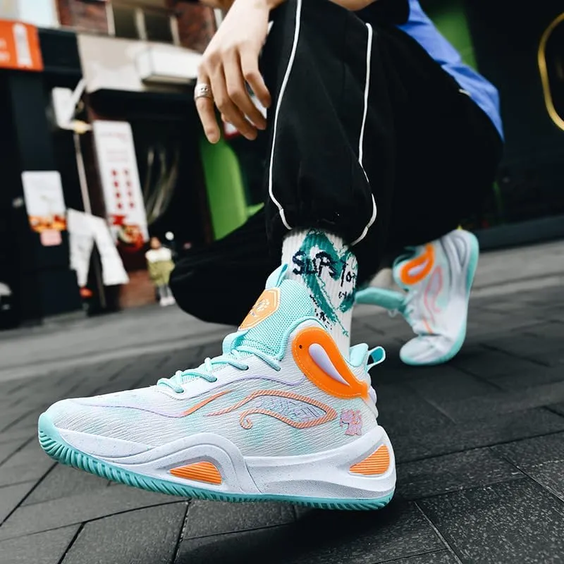 Womens Mens Basketball Shoes Fashion Breathable Athletic Sneakers Lightweight Non Slip Outdoor Sport Volleyball Shoe