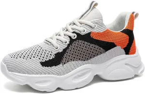 Women's Platform Breathable Soft Mesh Lace Up Sneakers Lightweight Road Running Walking Sock Shoes