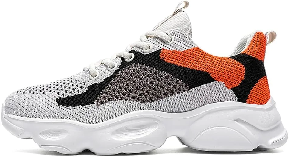 Women's Platform Breathable Soft Mesh Lace Up Sneakers Lightweight Road Running Walking Sock Shoes